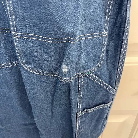 Vintage Liberty Denim Overalls 36x30 Men's Carpenter Bib Blue Utility Farm - Picture 3 of 6